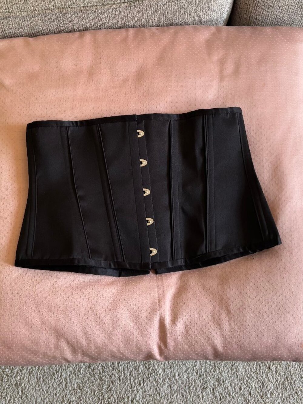 Black Corset Story size 10 underbust waist cincher-Renaissance, Goth, Halloween